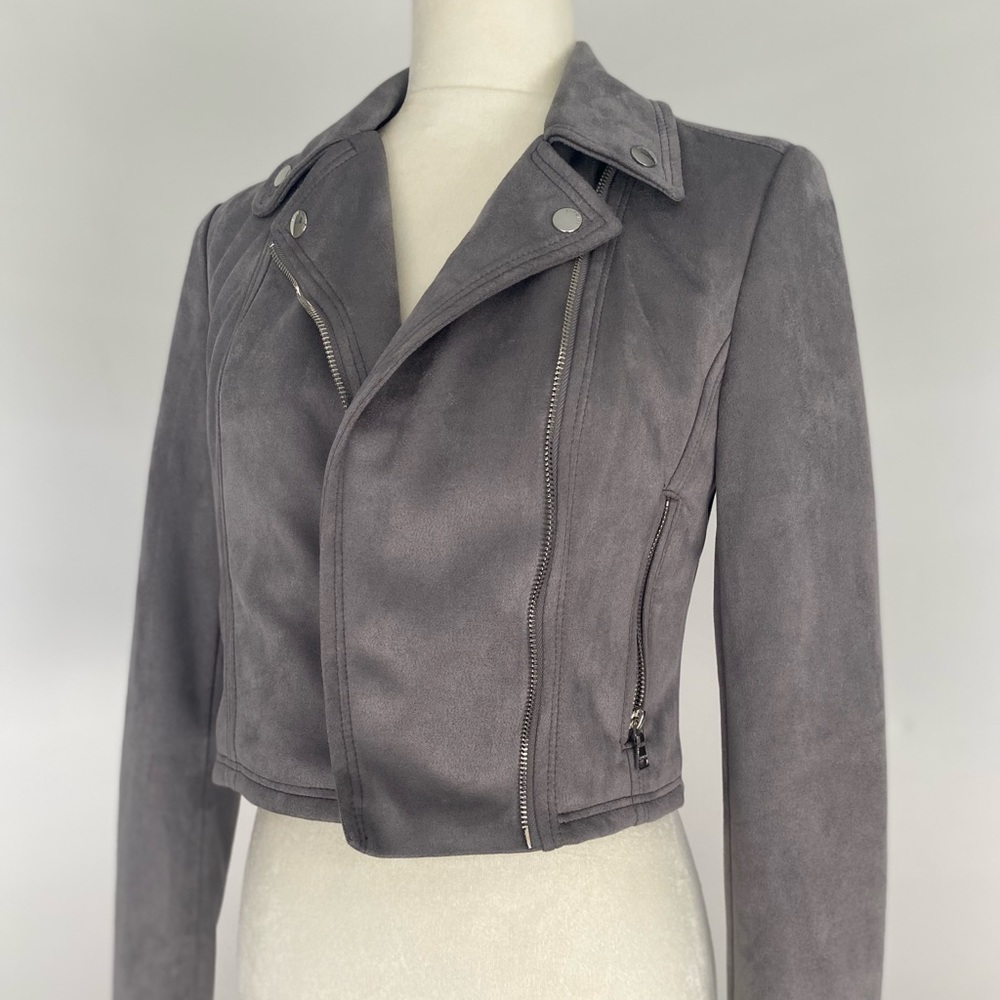 Express XS Moto Jacket NWOT gray